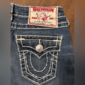 Vintage True Religion Julie Super T Skinny Jeans Low Rise Contrast Stitch 26 USA